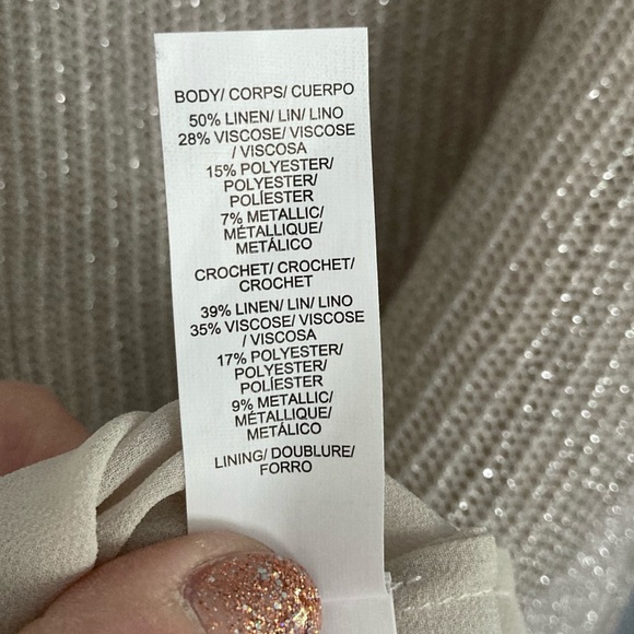 ✨HP✨ Lucky Brand silver layered V-neck sweater - Picture 10 of 14